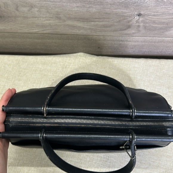 COACH BLACK LEATHER VINTAGE WHITNEY SATCHEL No. 9182 - Picture 10 of 13